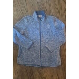 Stan Herman Full Zip Soft Fleece Jacket Women's Size Large Baby blue